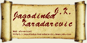 Jagodinka Karadarević vizit kartica